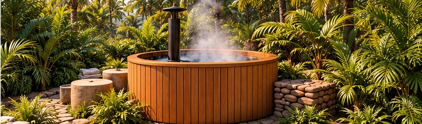 Tropical hot tub